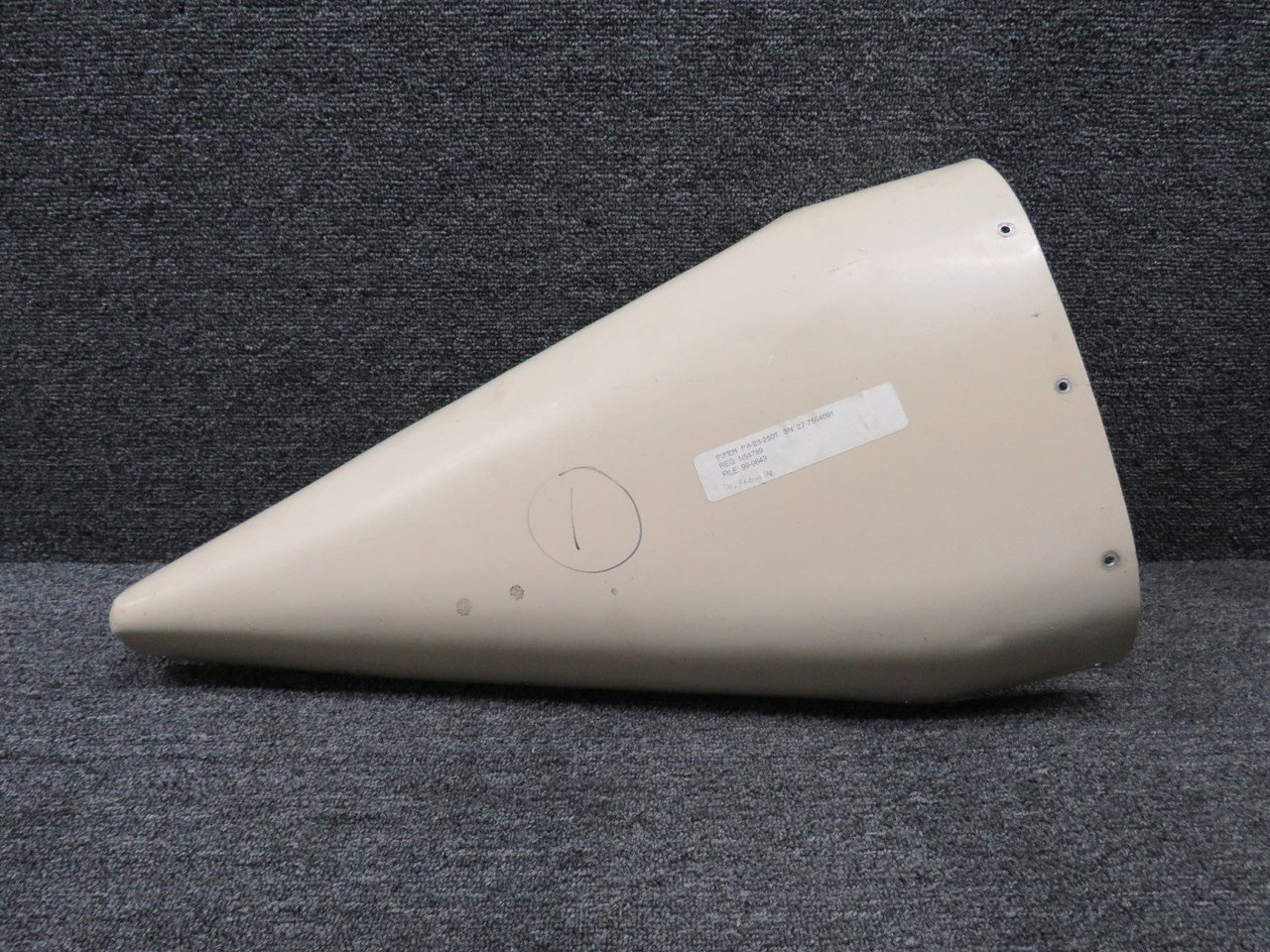 16123-011 Piper PA23-250T Fuselage Tail Upper Fairing Assembly (Colored)